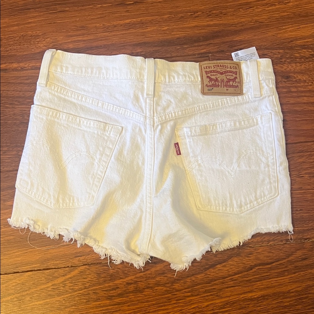 Levi's Women's White Jean Shorts